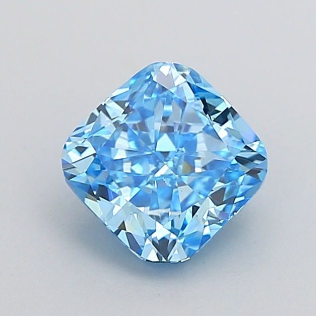 Loose Diamond - CUSHION MODIFIED 1.0ct Fancy Vivid Blue VS1: Loose Diamond - CUSHION MODIFIED 1.0ct Fancy Vivid Blue VS1 Source: This is a real non-mined Diamond that has been grown in a lab Shape: CUSHION MODIFIED Carats: 1.0 Color: Fancy Vivid Blue Certificat