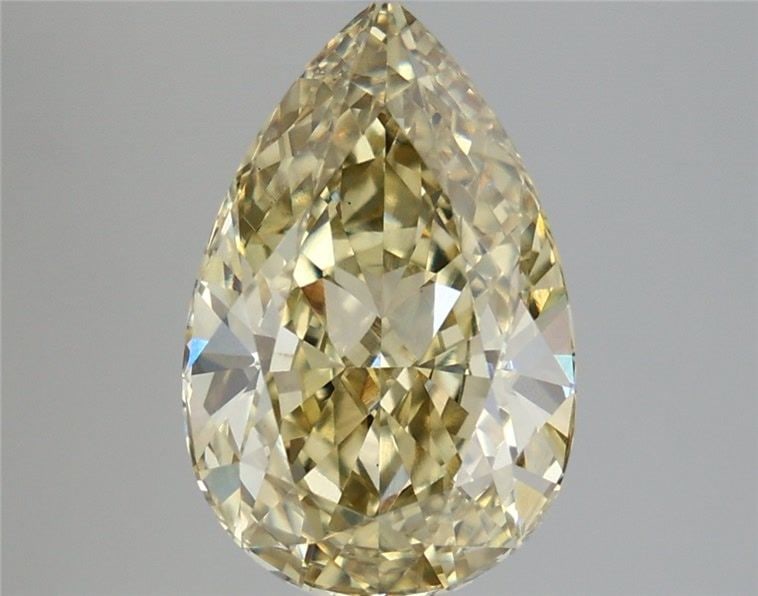 Loose Diamond - PEAR 5.09ct Fancy Yellow VS1: Loose Diamond - PEAR 5.09ct Fancy Yellow VS1 Source: This is a real non-mined Diamond that has been grown in a lab Shape: PEAR Carats: 5.09 Color: Fancy Yellow Certification: IGI Video: