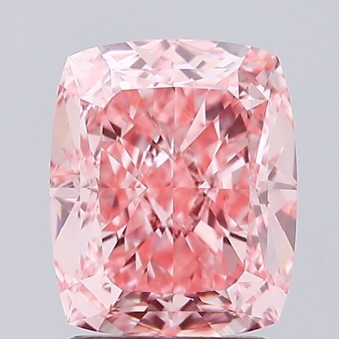 Loose Diamond - CUSHION MODIFIED 2.08ct Fancy Vivid Pink VVS2: Loose Diamond - CUSHION MODIFIED 2.08ct Fancy Vivid Pink VVS2 Source: This is a real non-mined Diamond that has been grown in a lab Shape: CUSHION MODIFIED Carats: 2.08 Color: Fancy Vivid Pink Certifi