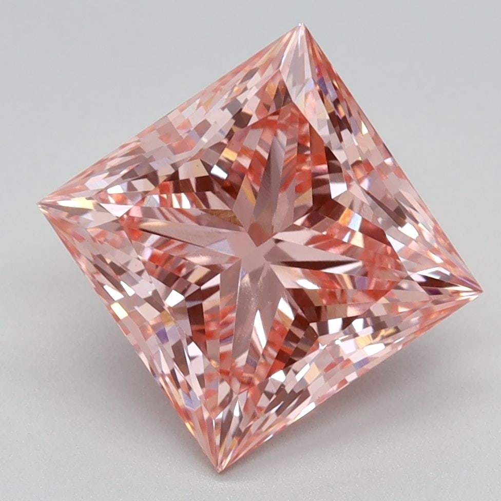 Loose Diamond - PRINCESS 2.79ct Fancy Vivid Pink VS1: Loose Diamond - PRINCESS 2.79ct Fancy Vivid Pink VS1 Source: This is a real non-mined Diamond that has been grown in a lab Shape: PRINCESS Carats: 2.79 Color: Fancy Vivid Pink Certification: IGI Video