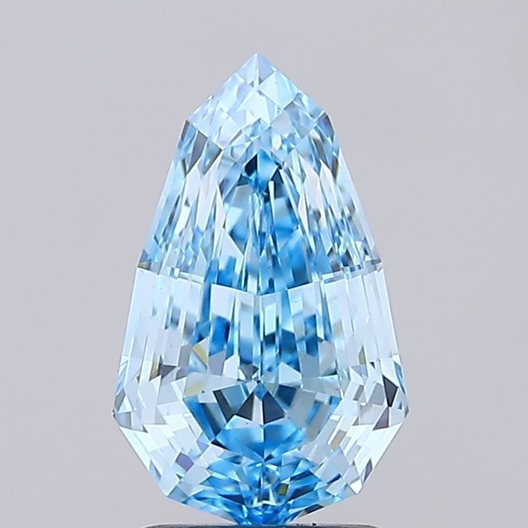 Loose Diamond - OTHER 2.18ct Fancy Vivid Blue VVS2: Loose Diamond - OTHER 2.18ct Fancy Vivid Blue VVS2 Source: This is a real non-mined Diamond that has been grown in a lab Shape: OTHER Carats: 2.18 Color: Fancy Vivid Blue Certification: IGI Video: