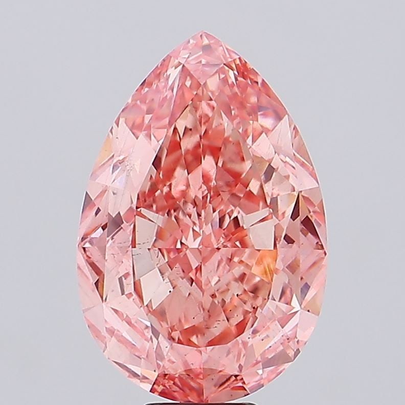 Loose Diamond - PEAR 14.59ct Fancy Vivid Pink SI1: Loose Diamond - PEAR 14.59ct Fancy Vivid Pink SI1 Source: This is a real non-mined Diamond that has been grown in a lab Shape: PEAR Carats: 14.59 Color: Fancy Vivid Pink Certification: IGI Video:
