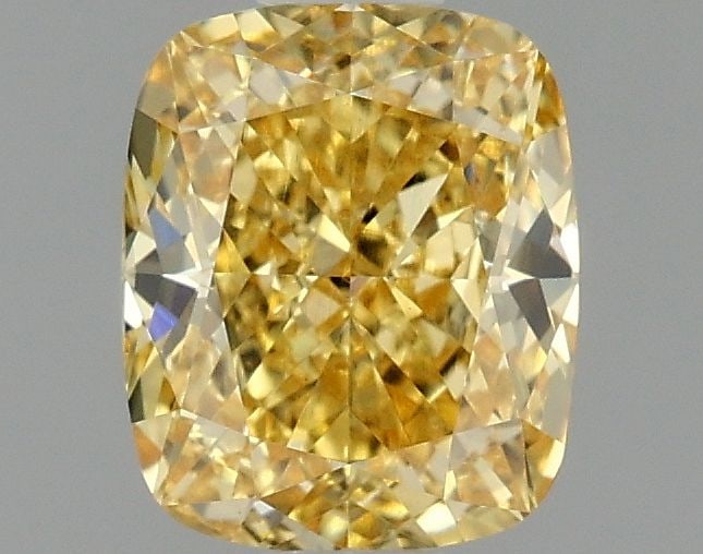 Loose Diamond - CUSHION MODIFIED 1.09ct Fancy Vivid Yellow VS1: Loose Diamond - CUSHION MODIFIED 1.09ct Fancy Vivid Yellow VS1 Source: This is a real non-mined Diamond that has been grown in a lab Shape: CUSHION MODIFIED Carats: 1.09 Color: Fancy Vivid Yellow Cert