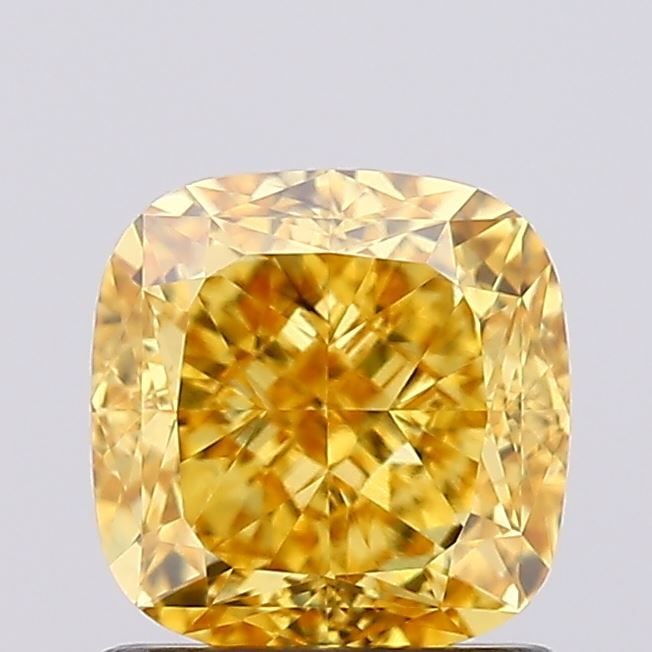 Loose Diamond - CUSHION MODIFIED 1.25ct Fancy Vivid Yellow VS2: Loose Diamond - CUSHION MODIFIED 1.25ct Fancy Vivid Yellow VS2 Source: This is a real non-mined Diamond that has been grown in a lab Shape: CUSHION MODIFIED Carats: 1.25 Color: Fancy Vivid Yellow Cert