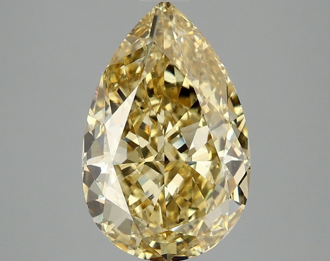 Loose Diamond - PEAR 4.02ct Fancy Intense Yellow VS1: Loose Diamond - PEAR 4.02ct Fancy Intense Yellow VS1 Source: This is a real non-mined Diamond that has been grown in a lab Shape: PEAR Carats: 4.02 Color: Fancy Intense Yellow Certification: IGI Video