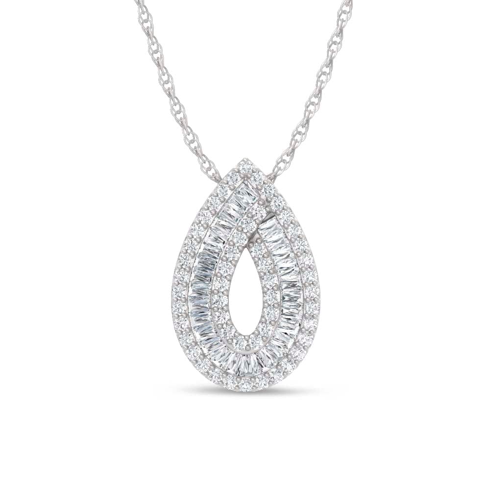 14K White Gold Lab Grown Diamond 2 Ct.Tw. Fashion Pendant: 14K White Gold Lab Grown Diamond 2 Ct.Tw. Fashion Pendant This refined fashion pendant is crafted in 14K white gold and adorned with lab-grown diamonds totaling 2 carat total weight. 14k White Gold St