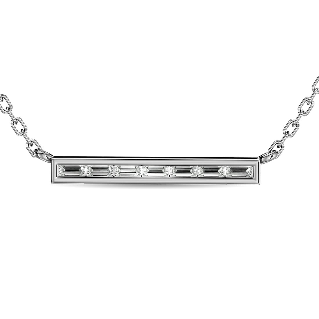 Diamond 1/5 Ct.Tw. Fashion Necklace in 14K White Gold: Diamond 1/5 Ct.Tw. Fashion Necklace in 14K White Gold 14k White Gold Stone Color: G-h Stone Clarity: Si3-i1 This item may take 2-5 weeks for shipping. PLEASE NOTE: Framed, Large, or heavy items do not