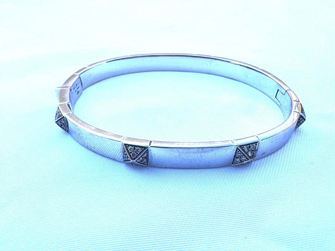 Marli 18K White Gold Cuff Bracelet with Diamonds 0.50ct (1 of 6)