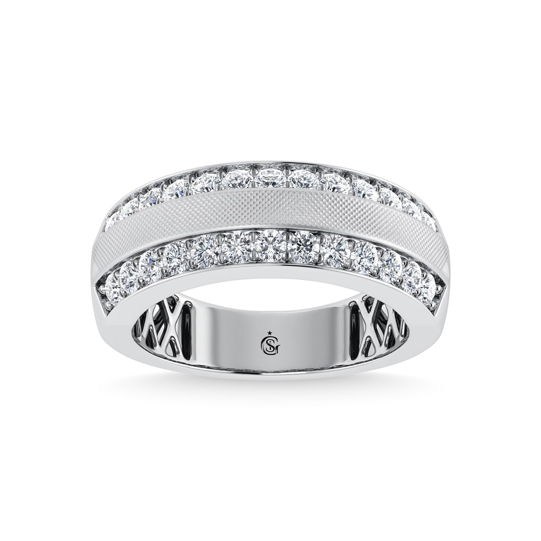 14K White Gold Diamond 1 Ct.Tw. Mens Ring: 14K White Gold Diamond 1 Ct.Tw. Mens Ring 14k White Gold Stone Color: G-h Stone Clarity: I1-i2 This item may take 2-5 weeks for shipping. PLEASE NOTE: Framed, Large, or heavy items do not have shippin