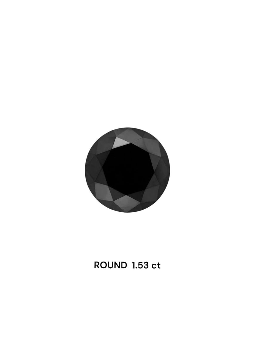 Loose Diamond - ROUND 1.53ct Black: Loose Diamond - ROUND 1.53ct Black Source: Natural Shape: ROUND Carats: 1.53 Color: Black Certification: IGI Video: