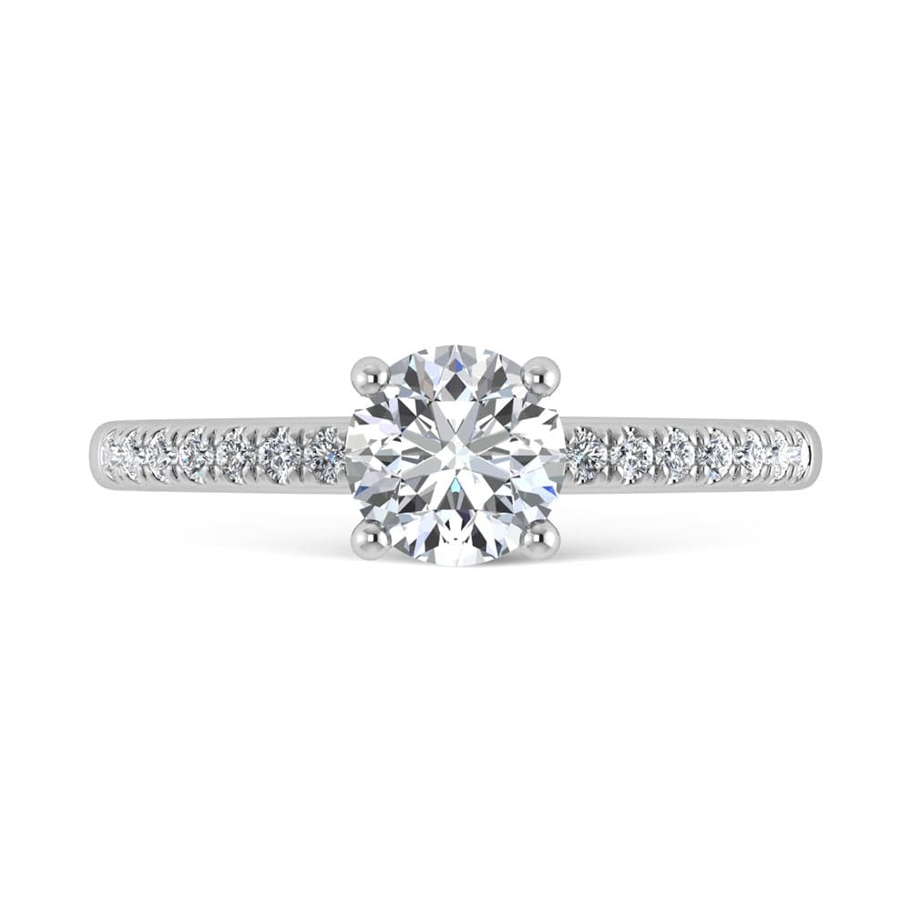 14K White Gold Lab Grown Diamond 1 7/8 Ct.Tw. IGI Certified Round Shape Hidden Halo Engagement Ring: 14K White Gold Lab Grown Diamond 1 7/8 Ct.Tw. IGI Certified Round Shape Hidden Halo Engagement Ring (IGI Certified Center 1 1/2ct) Discover subtle brilliance and modern elegance with our Hidden Halo D