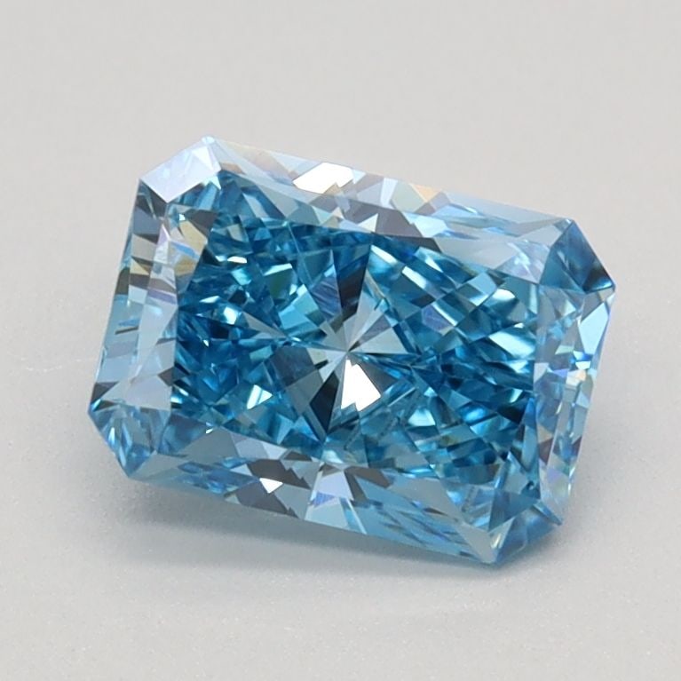 Loose Diamond - RADIANT 1.02ct Fancy Vivid Blue VS2: Loose Diamond - RADIANT 1.02ct Fancy Vivid Blue VS2 Source: This is a real non-mined Diamond that has been grown in a lab Shape: RADIANT Carats: 1.02 Color: Fancy Vivid Blue Certification: IGI Video: