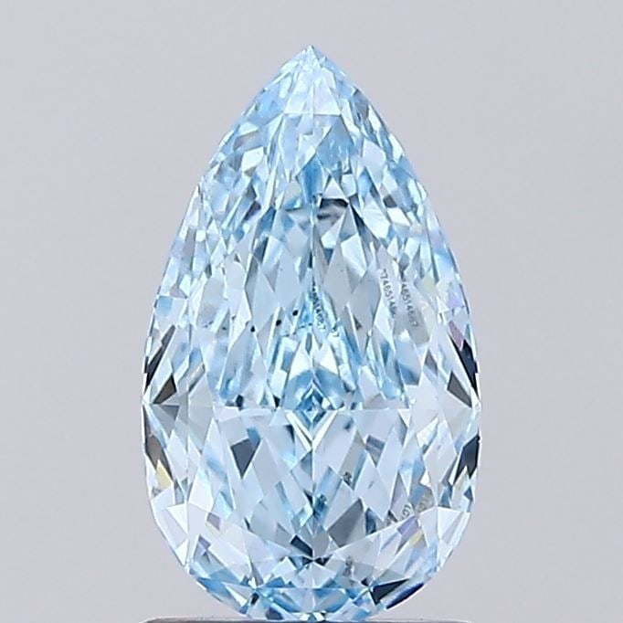 Loose Diamond - PEAR 1.41ct Fancy Vivid Blue VS1: Loose Diamond - PEAR 1.41ct Fancy Vivid Blue VS1 Source: This is a real non-mined Diamond that has been grown in a lab Shape: PEAR Carats: 1.41 Color: Fancy Vivid Blue Certification: IGI Video: