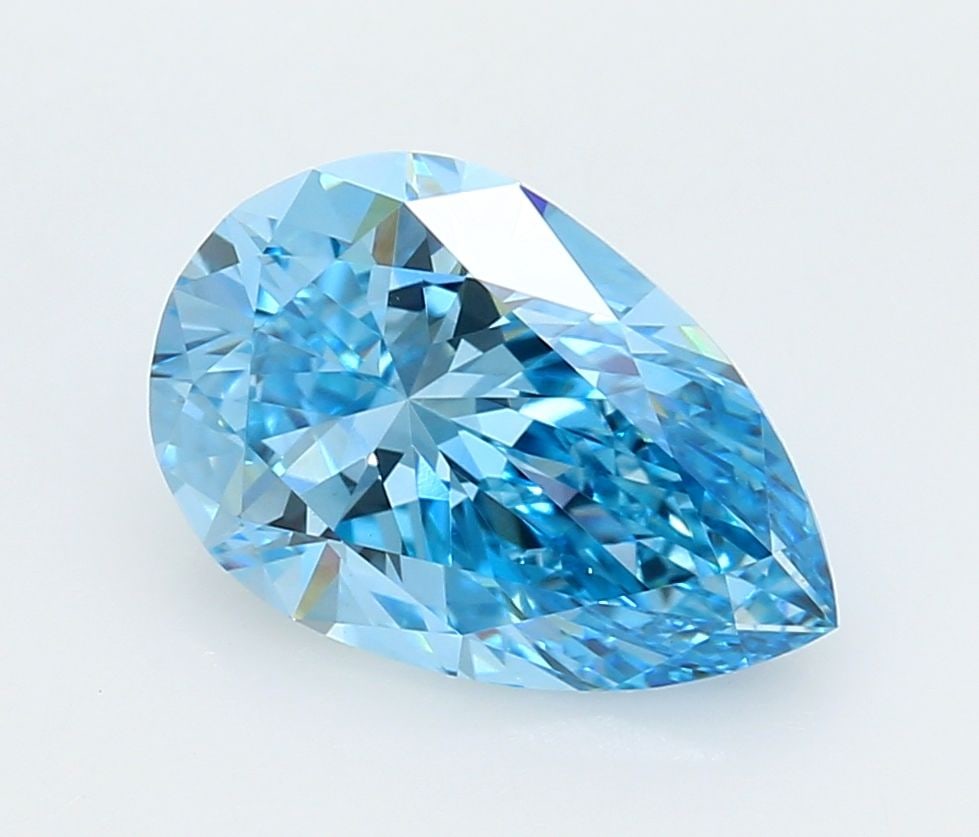 Loose Diamond - PEAR 3.01ct Fancy Vivid Blue VVS2: Loose Diamond - PEAR 3.01ct Fancy Vivid Blue VVS2 Source: This is a real non-mined Diamond that has been grown in a lab Shape: PEAR Carats: 3.01 Color: Fancy Vivid Blue Certification: IGI Video: