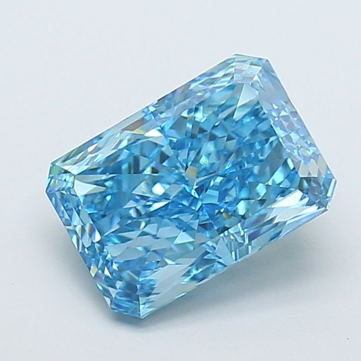 Loose Diamond - RADIANT 5.79ct Fancy Vivid Blue VS1: Loose Diamond - RADIANT 5.79ct Fancy Vivid Blue VS1 Source: This is a real non-mined Diamond that has been grown in a lab Shape: RADIANT Carats: 5.79 Color: Fancy Vivid Blue Certification: IGI Video: