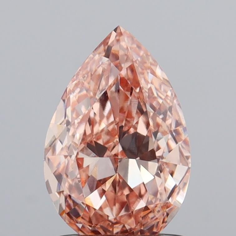 Loose Diamond - PEAR 1.01ct Fancy Pinkish Brown VVS2: Loose Diamond - PEAR 1.01ct Fancy Pinkish Brown VVS2 Source: This is a real non-mined Diamond that has been grown in a lab Shape: PEAR Carats: 1.01 Color: Fancy Pinkish Brown Certification: IGI Video: