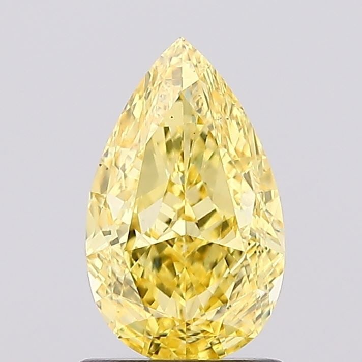 Loose Diamond - PEAR 1.17ct Fancy Vivid Yellow VS2: Loose Diamond - PEAR 1.17ct Fancy Vivid Yellow VS2 Source: This is a real non-mined Diamond that has been grown in a lab Shape: PEAR Carats: 1.17 Color: Fancy Vivid Yellow Certification: IGI Video: