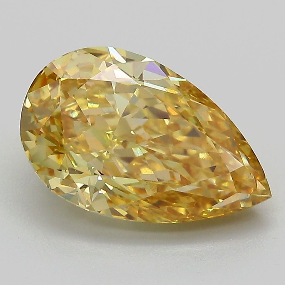 Loose Diamond - PEAR 3.08ct Fancy Intense Yellow VS2: Loose Diamond - PEAR 3.08ct Fancy Intense Yellow VS2 Source: This is a real non-mined Diamond that has been grown in a lab Shape: PEAR Carats: 3.08 Color: Fancy Intense Yellow Certification: IGI Video