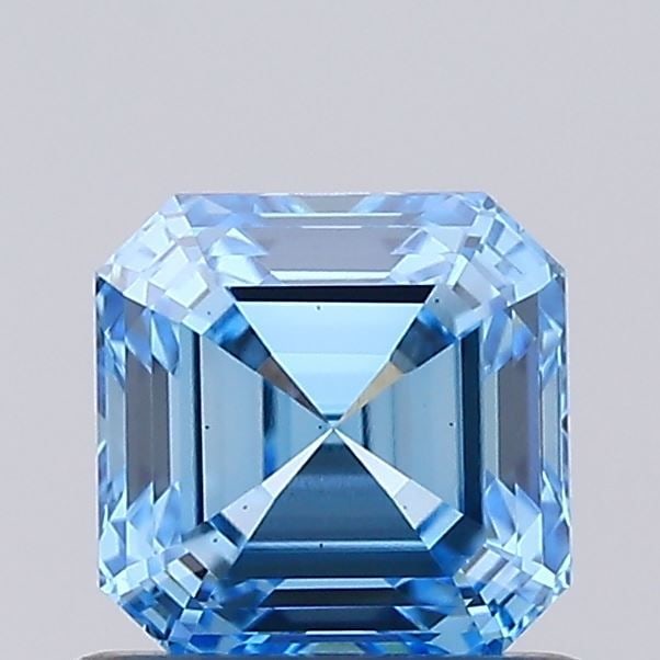 Loose Diamond - ASSCHER 0.72ct Fancy Vivid Blue VS2: Loose Diamond - ASSCHER 0.72ct Fancy Vivid Blue VS2 Source: This is a real non-mined Diamond that has been grown in a lab Shape: ASSCHER Carats: 0.72 Color: Fancy Vivid Blue Certification: IGI Video:
