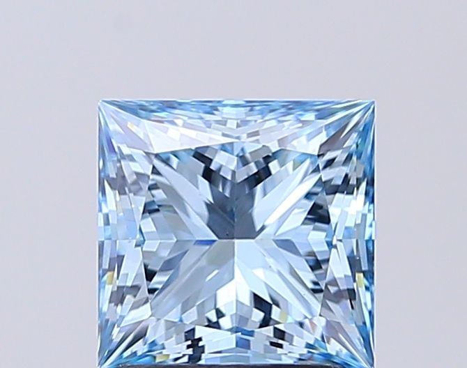 Loose Diamond - PRINCESS 2.01ct Fancy Intense Blue VS1: Loose Diamond - PRINCESS 2.01ct Fancy Intense Blue VS1 Source: This is a real non-mined Diamond that has been grown in a lab Shape: PRINCESS Carats: 2.01 Color: Fancy Intense Blue Certification: IGI V