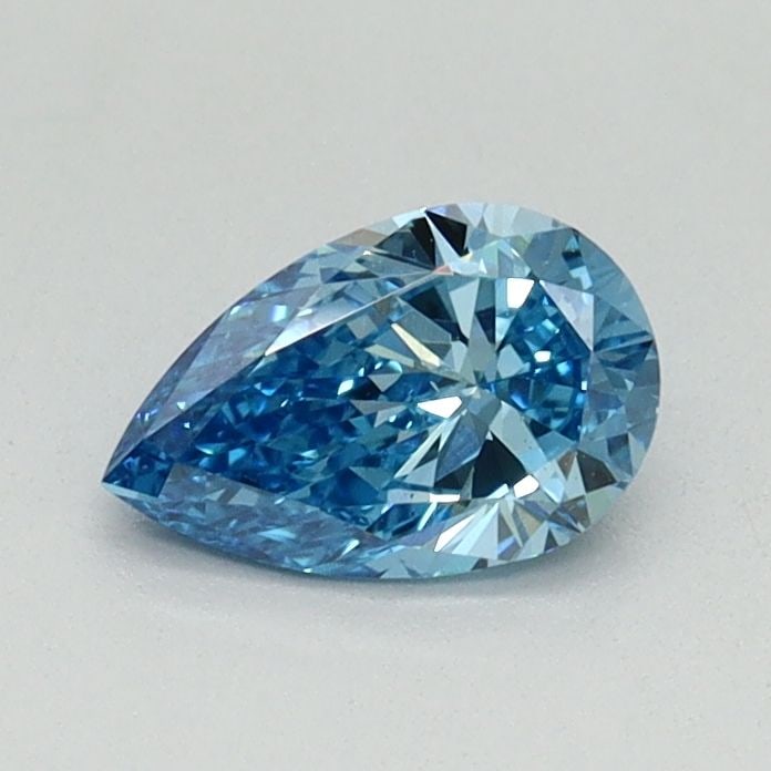 Loose Diamond - PEAR 0.5ct Fancy Blue VS2: Loose Diamond - PEAR 0.5ct Fancy Blue VS2 Source: This is a real non-mined Diamond that has been grown in a lab Shape: PEAR Carats: 0.5 Color: Fancy Blue Certification: NONE Video: