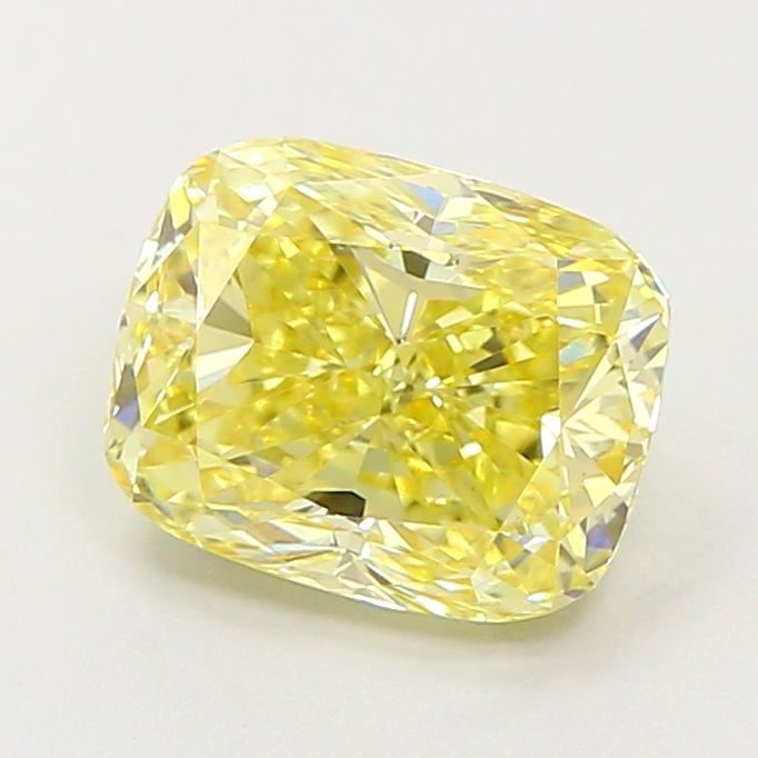 Loose Diamond - CUSHION MODIFIED 2.01ct Fancy Intense Yellow VS1: Loose Diamond - CUSHION MODIFIED 2.01ct Fancy Intense Yellow VS1 Source: This is a real non-mined Diamond that has been grown in a lab Shape: CUSHION MODIFIED Carats: 2.01 Color: Fancy Intense Yellow