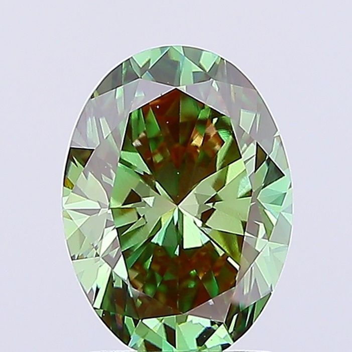 Loose Diamond - OVAL 2.3ct Fancy Vivid Green VS1: Loose Diamond - OVAL 2.3ct Fancy Vivid Green VS1 Source: This is a real non-mined Diamond that has been grown in a lab Shape: OVAL Carats: 2.3 Color: Fancy Vivid Green Certification: IGI Video: