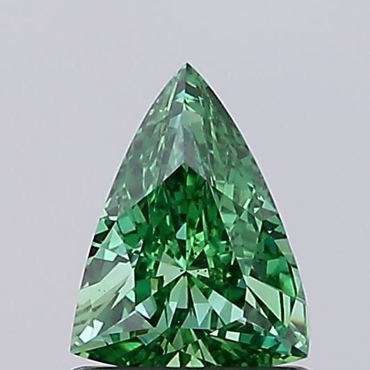 Loose Diamond - TRIANGULAR 0.53ct Fancy Vivid Green VS1: Loose Diamond - TRIANGULAR 0.53ct Fancy Vivid Green VS1 Source: This is a real non-mined Diamond that has been grown in a lab Shape: TRIANGULAR Carats: 0.53 Color: Fancy Vivid Green Certification: IGI