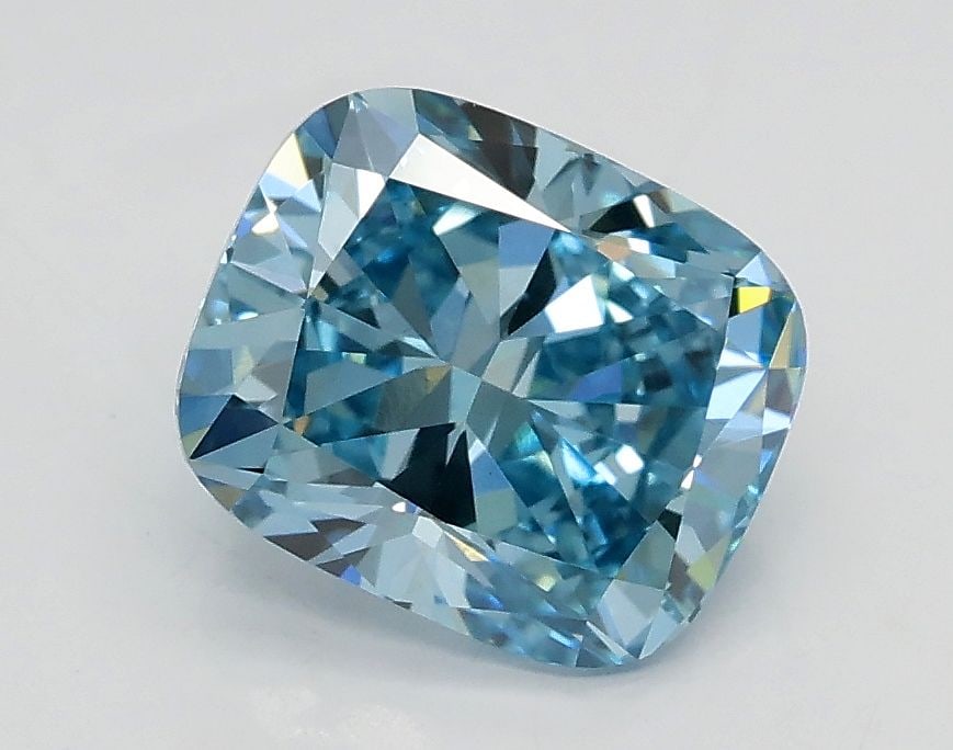 Loose Diamond - CUSHION BRILLIANT 1.5ct Fancy Intense Blue VS1: Loose Diamond - CUSHION BRILLIANT 1.5ct Fancy Intense Blue VS1 Source: This is a real non-mined Diamond that has been grown in a lab Shape: CUSHION BRILLIANT Carats: 1.5 Color: Fancy Intense Blue Cert