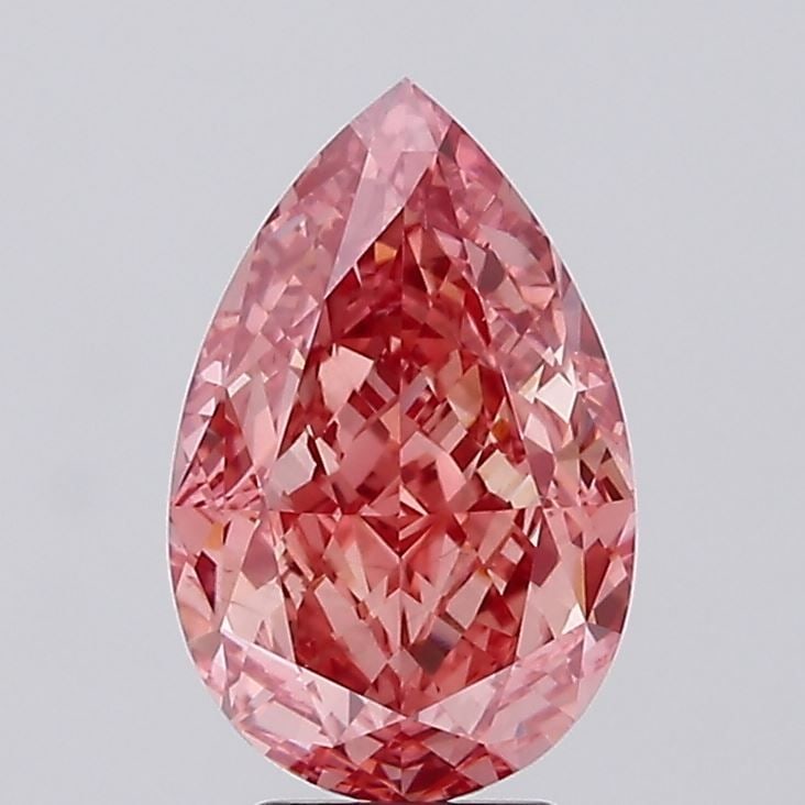 Loose Diamond - PEAR 4.74ct Fancy Vivid Pink VS2: Loose Diamond - PEAR 4.74ct Fancy Vivid Pink VS2 Source: This is a real non-mined Diamond that has been grown in a lab Shape: PEAR Carats: 4.74 Color: Fancy Vivid Pink Certification: IGI Video: