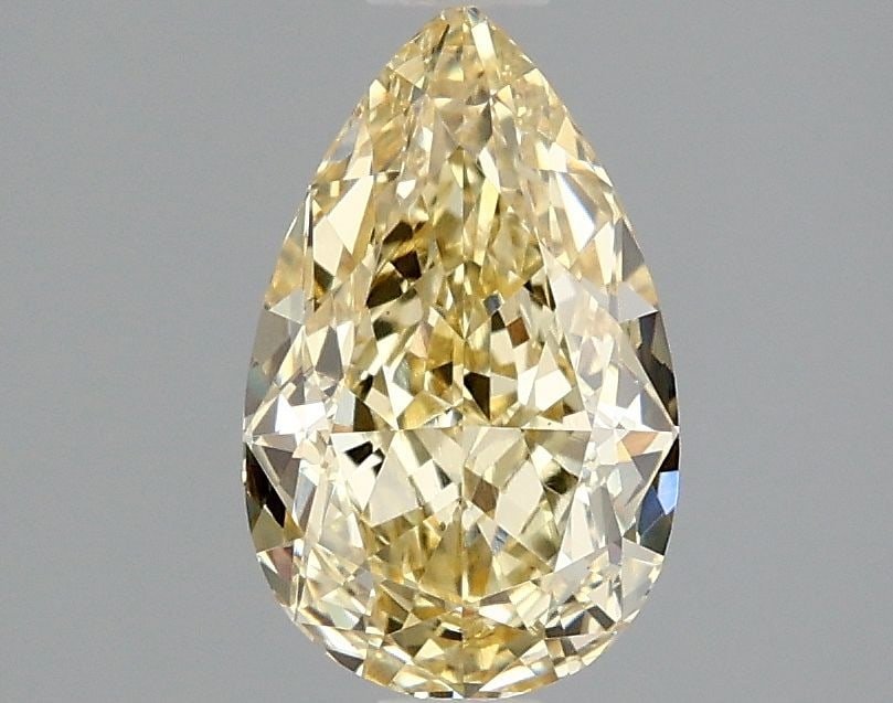 Loose Diamond - PEAR 1.59ct Fancy Intense Yellow VS1: Loose Diamond - PEAR 1.59ct Fancy Intense Yellow VS1 Source: This is a real non-mined Diamond that has been grown in a lab Shape: PEAR Carats: 1.59 Color: Fancy Intense Yellow Certification: IGI Video