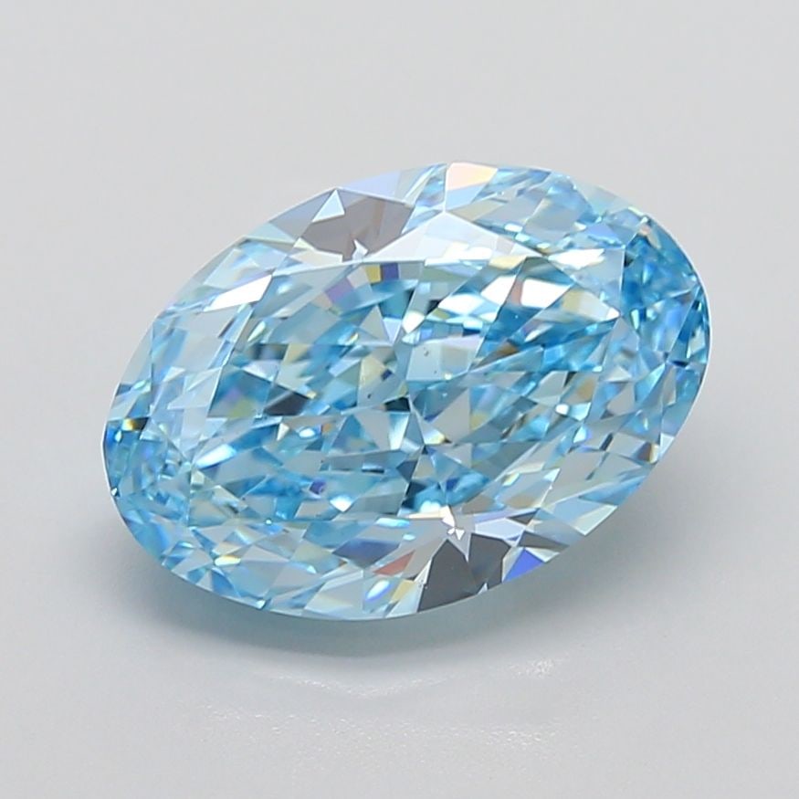 Loose Diamond - OVAL 10.05ct Fancy Vivid Blue VS1: Loose Diamond - OVAL 10.05ct Fancy Vivid Blue VS1 Source: This is a real non-mined Diamond that has been grown in a lab Shape: OVAL Carats: 10.05 Color: Fancy Vivid Blue Certification: IGI Video: