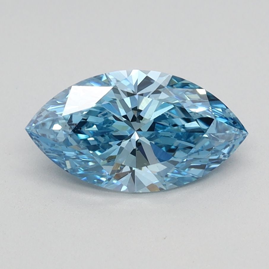 Loose Diamond - MARQUISE 0.84ct Fancy Vivid Blue VS2: Loose Diamond - MARQUISE 0.84ct Fancy Vivid Blue VS2 Source: This is a real non-mined Diamond that has been grown in a lab Shape: MARQUISE Carats: 0.84 Color: Fancy Vivid Blue Certification: IGI Video