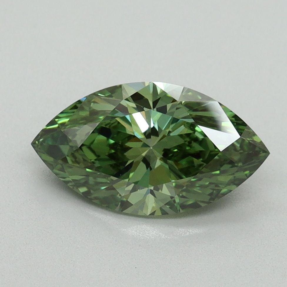 Loose Diamond - MARQUISE 1.5ct Fancy Vivid Green VVS2: Loose Diamond - MARQUISE 1.5ct Fancy Vivid Green VVS2 Source: This is a real non-mined Diamond that has been grown in a lab Shape: MARQUISE Carats: 1.5 Color: Fancy Vivid Green Certification: IGI Vide
