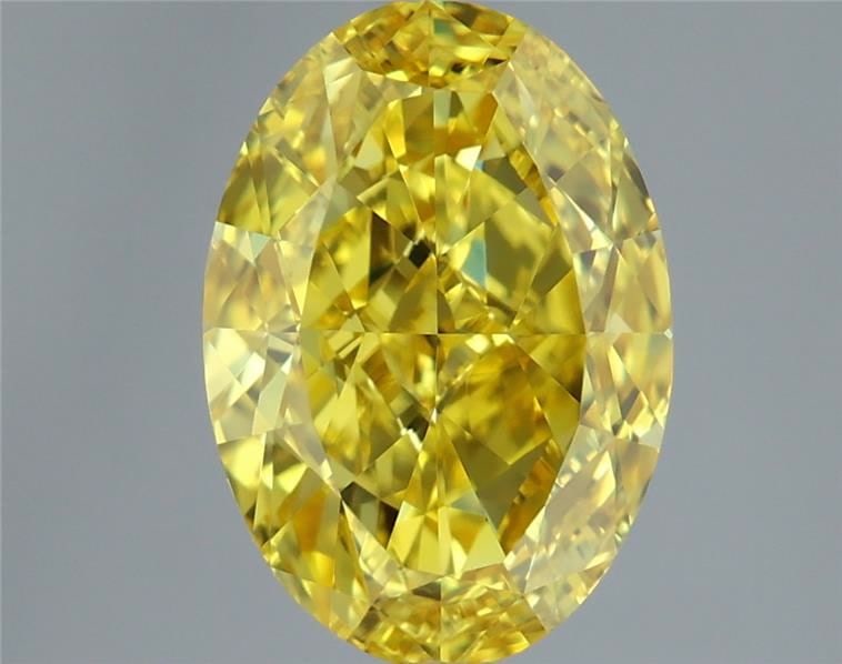 Loose Diamond - OVAL 1.89ct Fancy Vivid Yellow VVS1: Loose Diamond - OVAL 1.89ct Fancy Vivid Yellow VVS1 Source: This is a real non-mined Diamond that has been grown in a lab Shape: OVAL Carats: 1.89 Color: Fancy Vivid Yellow Certification: IGI Video: