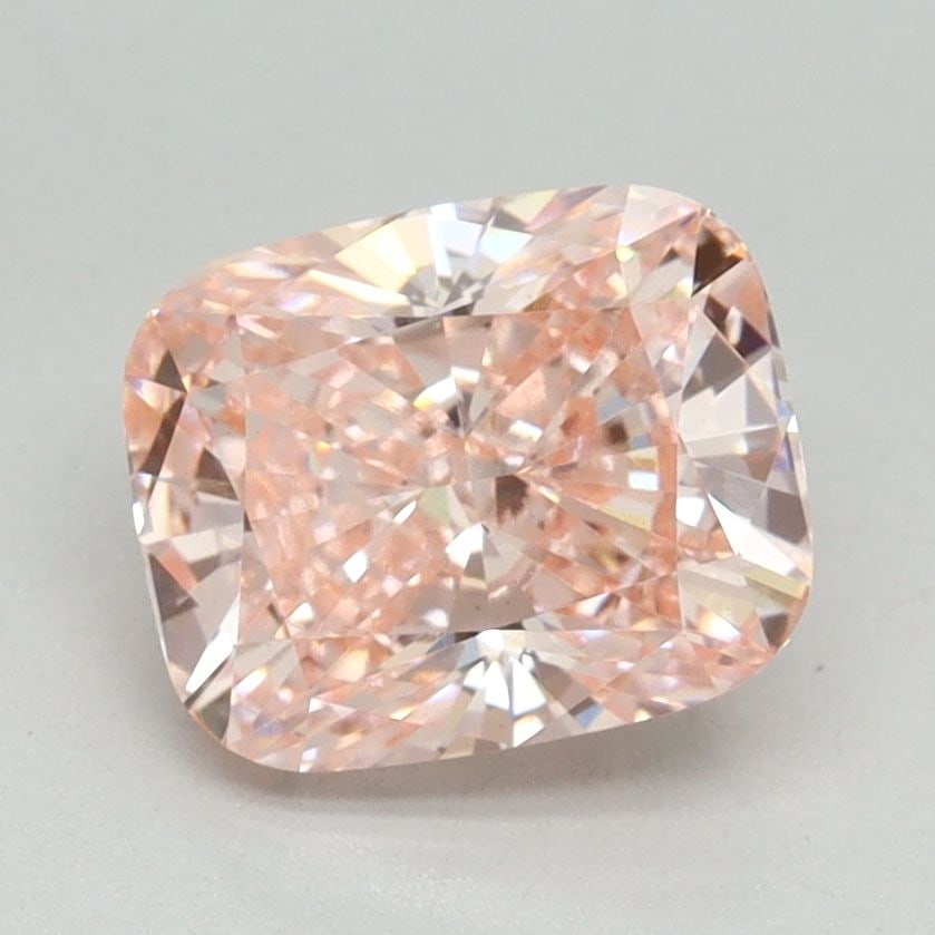 Loose Diamond - CUSHION BRILLIANT 2.1ct Fancy Vivid Pink VS1: Loose Diamond - CUSHION BRILLIANT 2.1ct Fancy Vivid Pink VS1 Source: This is a real non-mined Diamond that has been grown in a lab Shape: CUSHION BRILLIANT Carats: 2.1 Color: Fancy Vivid Pink Certific