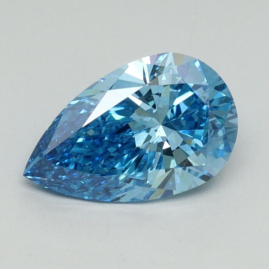 Loose Diamond - PEAR 1.5ct Fancy Vivid Blue VS2: Loose Diamond - PEAR 1.5ct Fancy Vivid Blue VS2 Source: This is a real non-mined Diamond that has been grown in a lab Shape: PEAR Carats: 1.5 Color: Fancy Vivid Blue Certification: IGI Video: