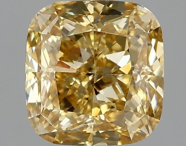 Loose Diamond - CUSHION MODIFIED 1.99ct Fancy Intense Yellow VS1: Loose Diamond - CUSHION MODIFIED 1.99ct Fancy Intense Yellow VS1 Source: This is a real non-mined Diamond that has been grown in a lab Shape: CUSHION MODIFIED Carats: 1.99 Color: Fancy Intense Yellow
