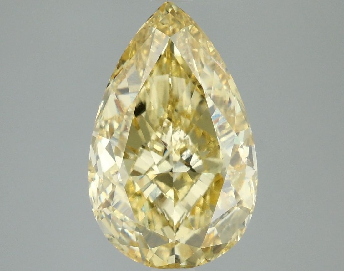 Loose Diamond - PEAR 4.02ct Fancy Intense Yellow VS1: Loose Diamond - PEAR 4.02ct Fancy Intense Yellow VS1 Source: This is a real non-mined Diamond that has been grown in a lab Shape: PEAR Carats: 4.02 Color: Fancy Intense Yellow Certification: IGI Video