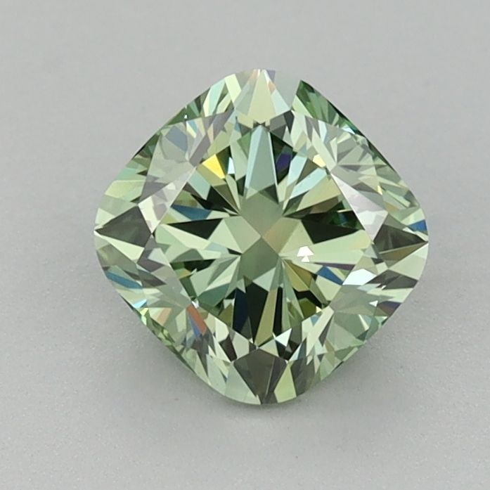 Loose Diamond - CUSHION BRILLIANT 1.05ct Fancy Vivid Green VVS2: Loose Diamond - CUSHION BRILLIANT 1.05ct Fancy Vivid Green VVS2 Source: This is a real non-mined Diamond that has been grown in a lab Shape: CUSHION BRILLIANT Carats: 1.05 Color: Fancy Vivid Green Cer