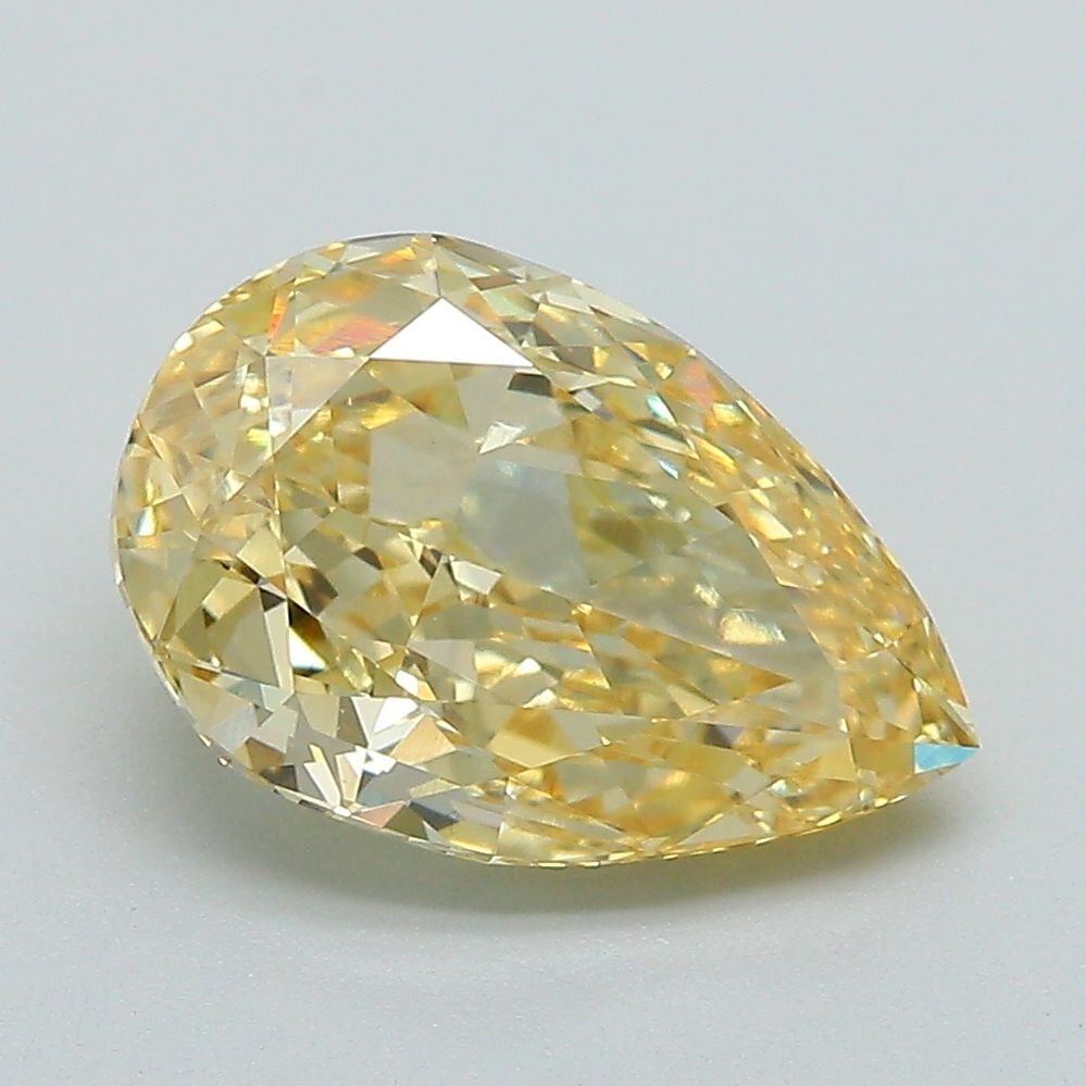 Loose Diamond - PEAR 3.05ct Fancy Vivid Yellow VS1: Loose Diamond - PEAR 3.05ct Fancy Vivid Yellow VS1 Source: This is a real non-mined Diamond that has been grown in a lab Shape: PEAR Carats: 3.05 Color: Fancy Vivid Yellow Certification: IGI Video: