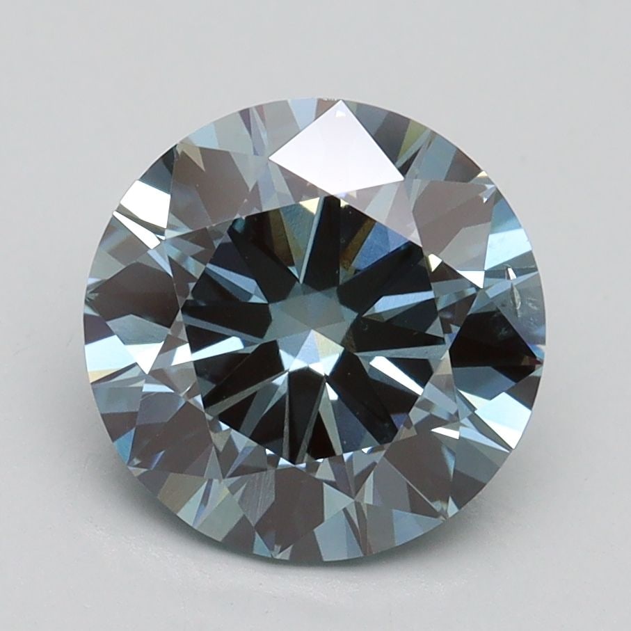 Loose Diamond - ROUND 2.5ct Fancy Intense Blue SI1: Loose Diamond - ROUND 2.5ct Fancy Intense Blue SI1 Source: This is a real non-mined Diamond that has been grown in a lab Shape: ROUND Carats: 2.5 Color: Fancy Intense Blue Certification: IGI Video: