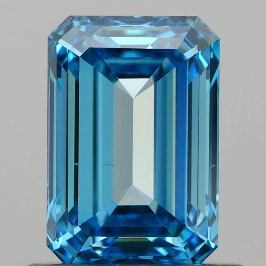 Loose Diamond - EMERALD 0.9ct Fancy Vivid Blue VS2: Loose Diamond - EMERALD 0.9ct Fancy Vivid Blue VS2 Source: This is a real non-mined Diamond that has been grown in a lab Shape: EMERALD Carats: 0.9 Color: Fancy Vivid Blue Certification: IGI Video:
