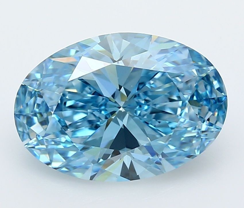 Loose Diamond - OVAL 5.01ct Fancy Vivid Blue VVS2: Loose Diamond - OVAL 5.01ct Fancy Vivid Blue VVS2 Source: This is a real non-mined Diamond that has been grown in a lab Shape: OVAL Carats: 5.01 Color: Fancy Vivid Blue Certification: IGI Video: