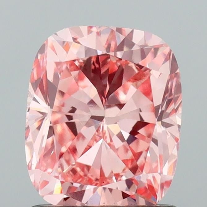 Loose Diamond - CUSHION MODIFIED 1.13ct Fancy Vivid Pink VS1: Loose Diamond - CUSHION MODIFIED 1.13ct Fancy Vivid Pink VS1 Source: This is a real non-mined Diamond that has been grown in a lab Shape: CUSHION MODIFIED Carats: 1.13 Color: Fancy Vivid Pink Certific