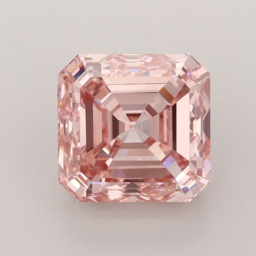 Loose Diamond - SQUARE EMERALD 2.6ct Fancy Intense Pink VS1: Loose Diamond - SQUARE EMERALD 2.6ct Fancy Intense Pink VS1 Source: This is a real non-mined Diamond that has been grown in a lab Shape: SQUARE EMERALD Carats: 2.6 Color: Fancy Intense Pink Certificat