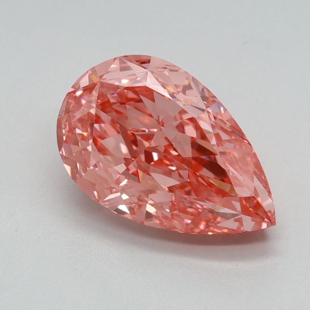 Loose Diamond - PEAR 2.23ct Fancy Vivid Pink VS1: Loose Diamond - PEAR 2.23ct Fancy Vivid Pink VS1 Source: This is a real non-mined Diamond that has been grown in a lab Shape: PEAR Carats: 2.23 Color: Fancy Vivid Pink Certification: IGI Video: