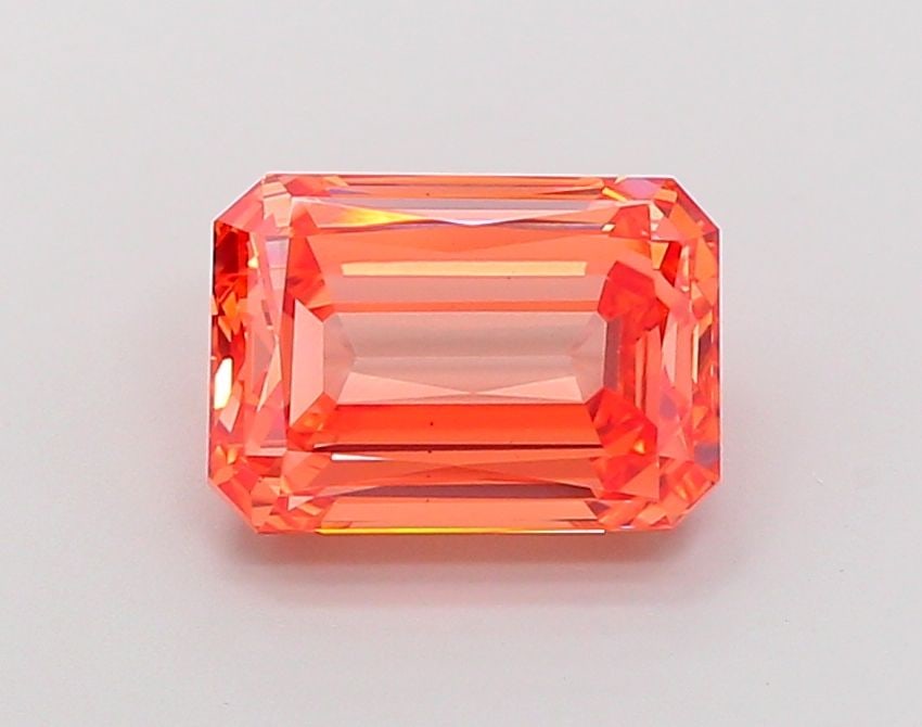 Loose Diamond - RADIANT 4.02ct Fancy Vivid Orange Pink VS1: Loose Diamond - RADIANT 4.02ct Fancy Vivid Orange Pink VS1 Source: This is a real non-mined Diamond that has been grown in a lab Shape: RADIANT Carats: 4.02 Color: Fancy Vivid Orange Pink Certificatio