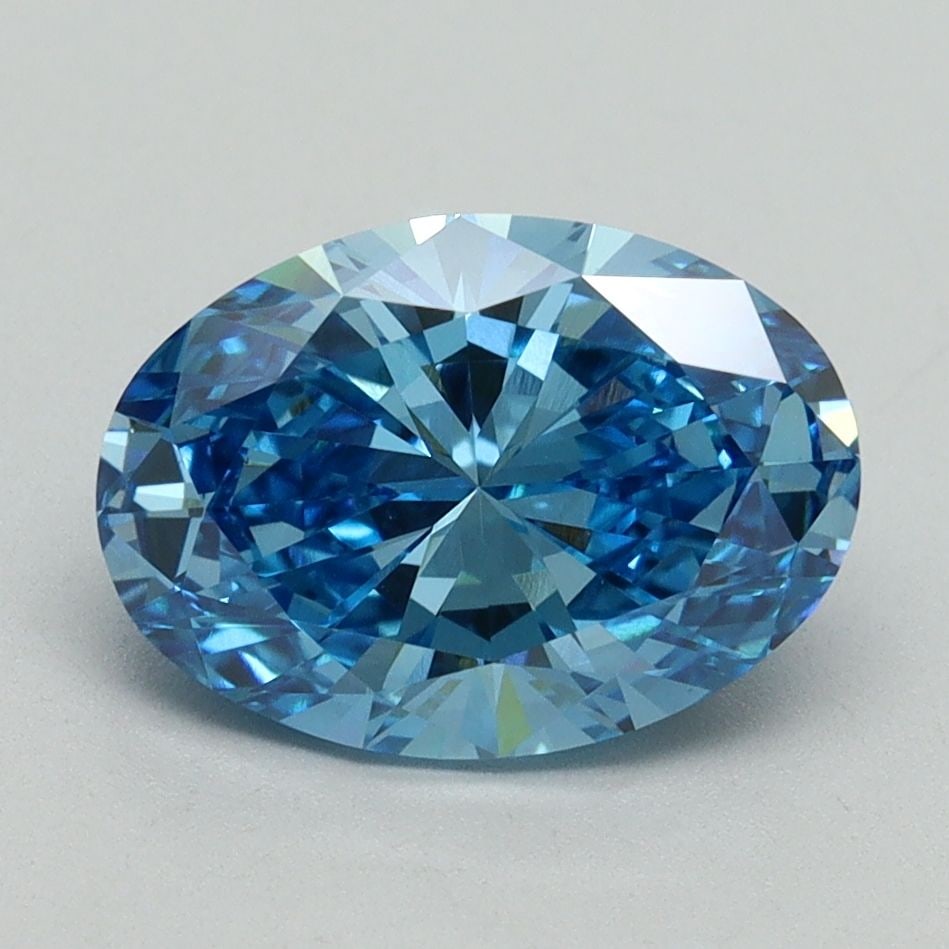 Loose Diamond - OVAL 2.14ct Fancy Vivid Blue VS1: Loose Diamond - OVAL 2.14ct Fancy Vivid Blue VS1 Source: This is a real non-mined Diamond that has been grown in a lab Shape: OVAL Carats: 2.14 Color: Fancy Vivid Blue Certification: IGI Video: