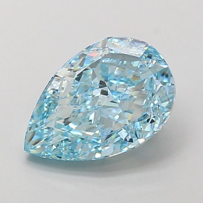 Loose Diamond - PEAR 2.43ct Fancy Vivid Blue VVS2: Loose Diamond - PEAR 2.43ct Fancy Vivid Blue VVS2 Source: This is a real non-mined Diamond that has been grown in a lab Shape: PEAR Carats: 2.43 Color: Fancy Vivid Blue Certification: IGI Video: